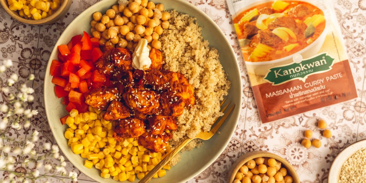 Grillowany kurczak z quinoa i warzywami Yummy_fotografia_kulinarna QF Quality Food