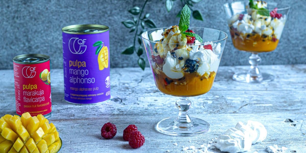 Turbo szybki deser z pulpą mango i marakują QF Quality Food