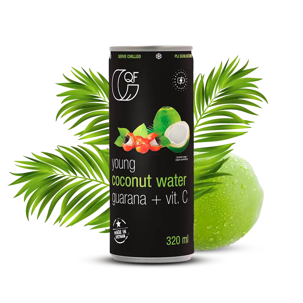 Woda kokosowa z guaraną i witaminą C 320 ml