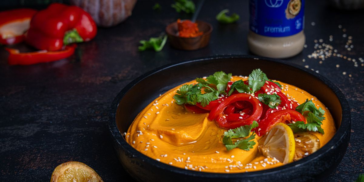 Hummus z pieczoną papryką i tahini QF