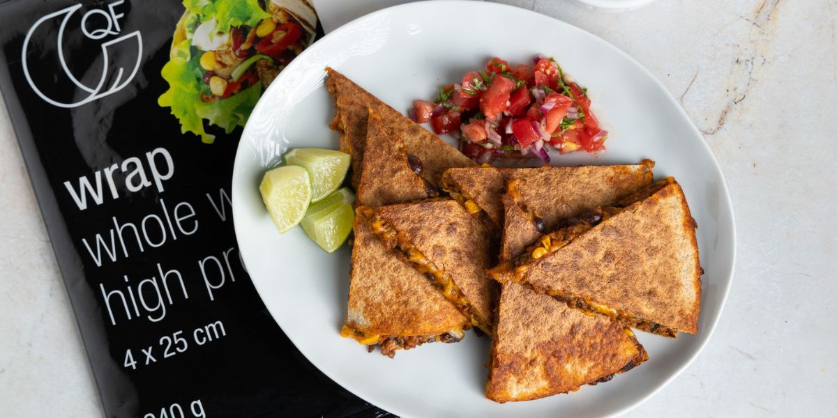 Wrap proteinowy quesadillas z wołowiną i czarną fasolą QF